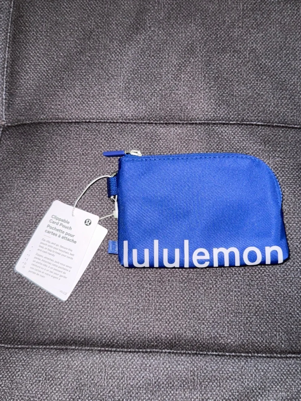 NWT Lululemon Clippable Card Pouch Riverside Blue
